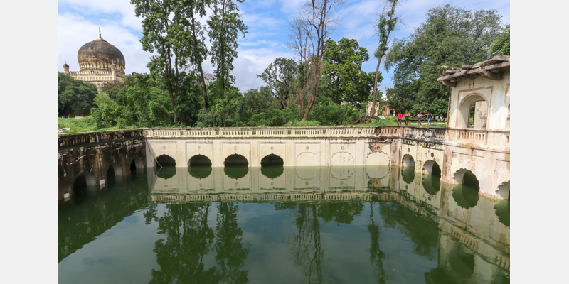 The increased water levels at the Badi Baoli post conservation