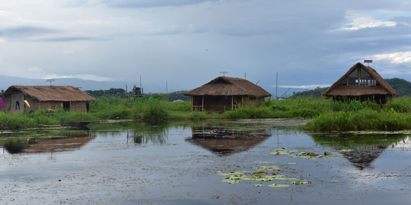 The pristine Loktak lake provides a perfect setting for floating tourist eco-homestays in Manipur