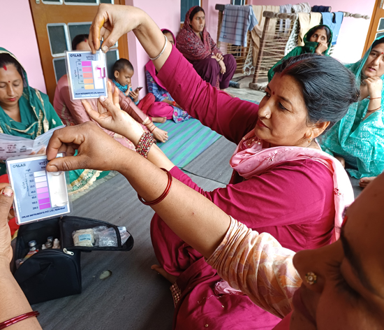The field testing kits are improving the quality of life in Mehnat village