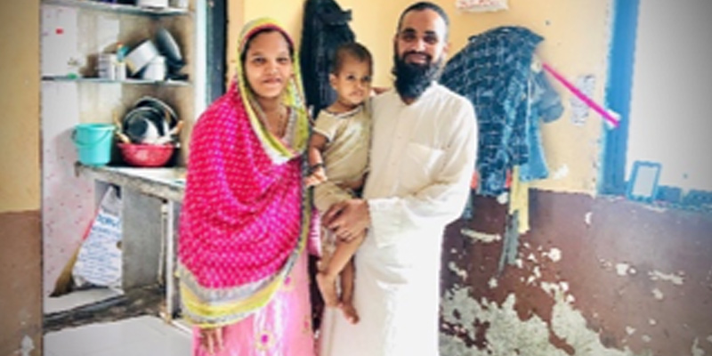 Jamaluddin and his family, in their own rented residence